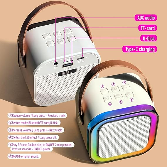 Wireless Speaker with LED Light